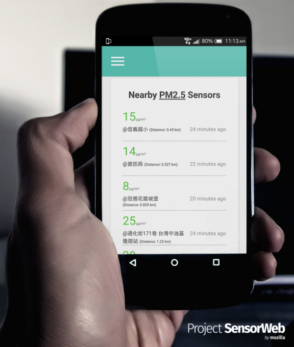 Test of Project SensorWeb in Taipei